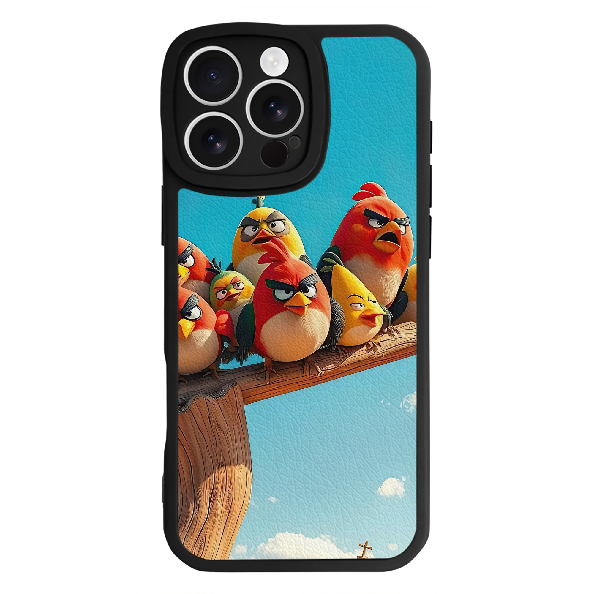 （画像用） Angry Birds アングリーバード 【iPhone 16シリーズ対応】シリコンスマホケース（レザー調） 材質：シリコン